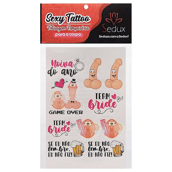 Noiva Do Ano Tatuagem Temporária 10 X 15cm Sedux