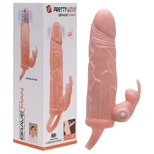 Capa Peniana Coelho Vibro Brave Man Pretty Love Vipmix