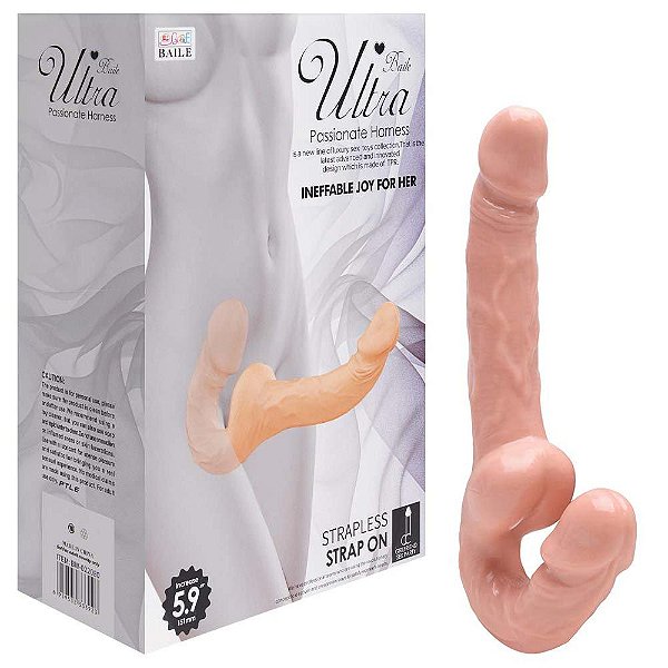 Penetrador Strapless Com Plug Vaginal Baile Vipmix