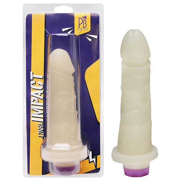 Pênis Vibrador Brilha No Escuro 16,5 X 3,6cm Pau Brasil