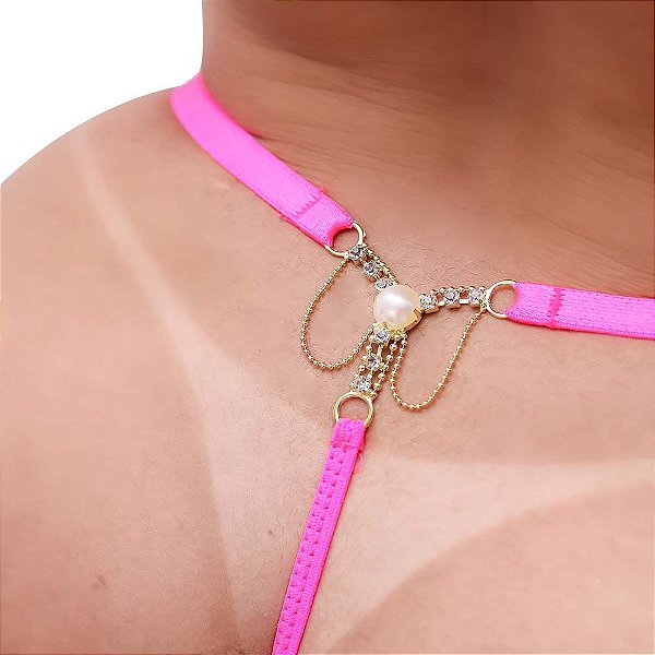 Fio Dental Strass Com Pérola Tallyta