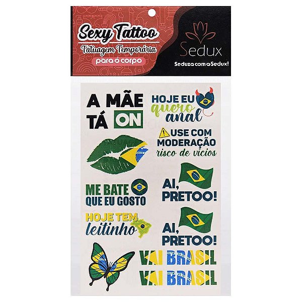 Quero Anal Tatuagem Temporária 10 X 15cm Sedux