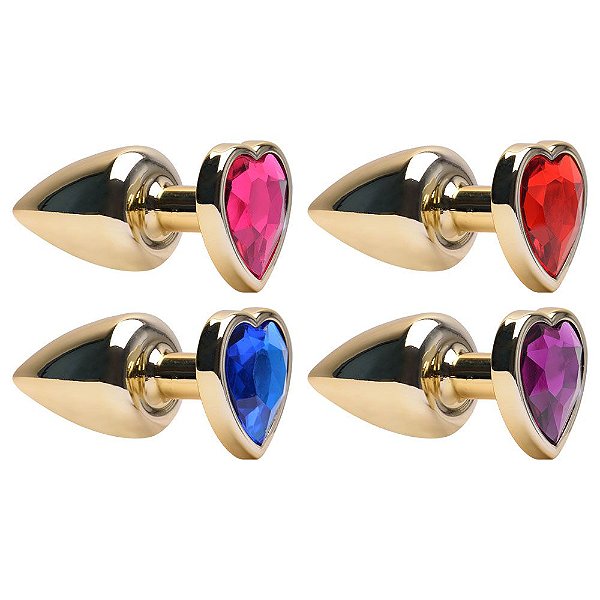 Plug Anal P Coração Unique Gold Abs La Pimienta