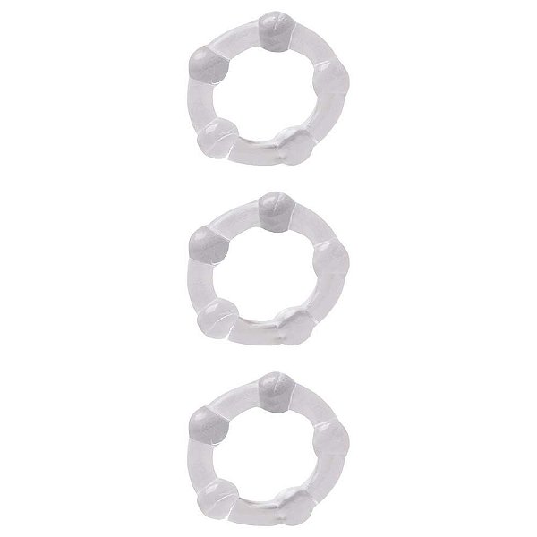 Kit Anel Peniano 3 Unidades 3,7cm Sexy Import
