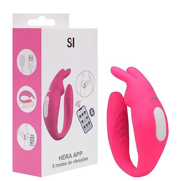 Vibrador De Casal Hera Coelhinho App Sexy Import
