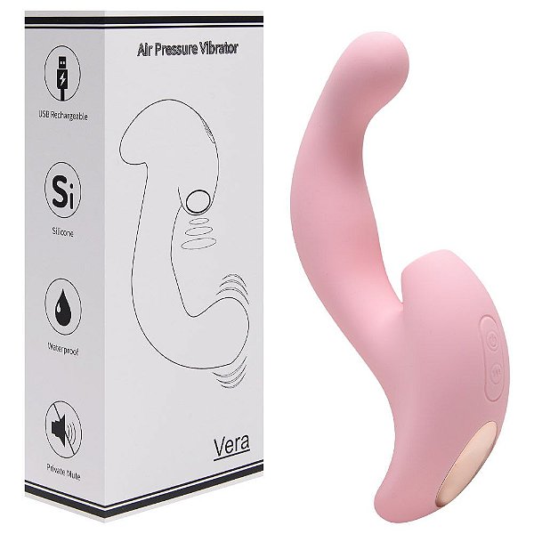 Vibrador Clitóriano Com Penetrador Ponto G Vera Vipmix