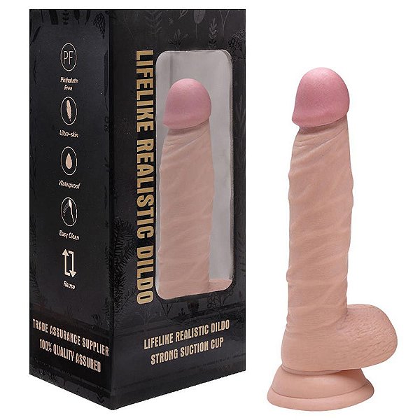 Pênis Realístico Borracha Ventosa 21 X 4cm Vipmix