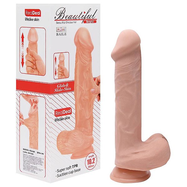 Pênis Realístico Com Ventosa 26 X 4,8cm Vipmix