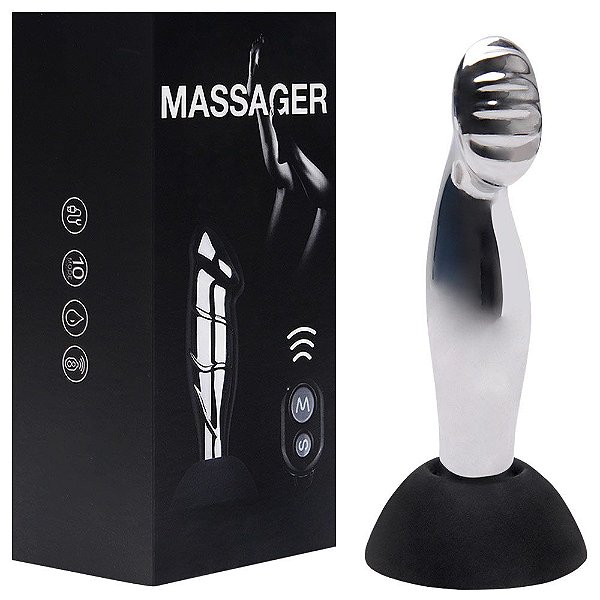 Plug Anal Metal 10 Vibrações Controle Remoto Vipmix