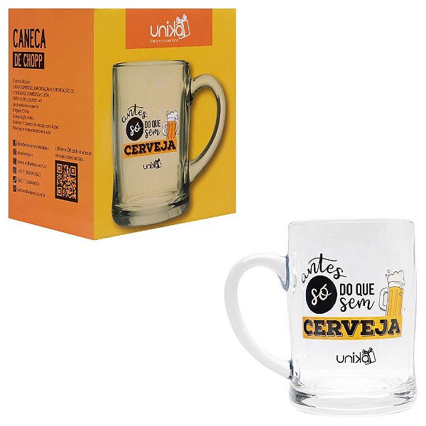 Caneca Chopp Antes Só Unika Games