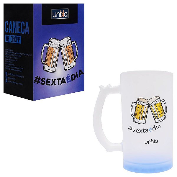 Caneca Chopp #sexta é Dia Unika Games