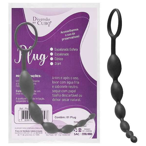 Plug Anal Escalonado Flexível Diversão Ao Cubo