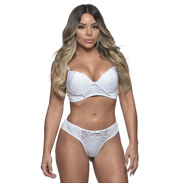 Conjunto 1/2 Taça Rendado Fio Duplo Com Renda Diras