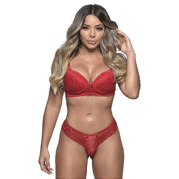 Conjunto 1/2 Taça Rendado Com Bojo Diras