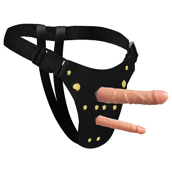 Cinta Ativa Dupla Pênis 18 X 4cm E 13 X 2,3cm Soulsex