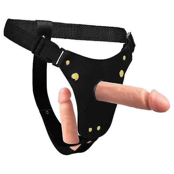 Cinta Peniana Dupla Pênis 15 X 4cm E 12,5 X 3,5cm Soulsex