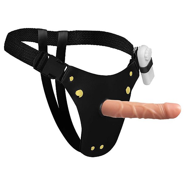 Cinta Peniana Pênis Realístico Vibrador 18 X 4cm Soulsex