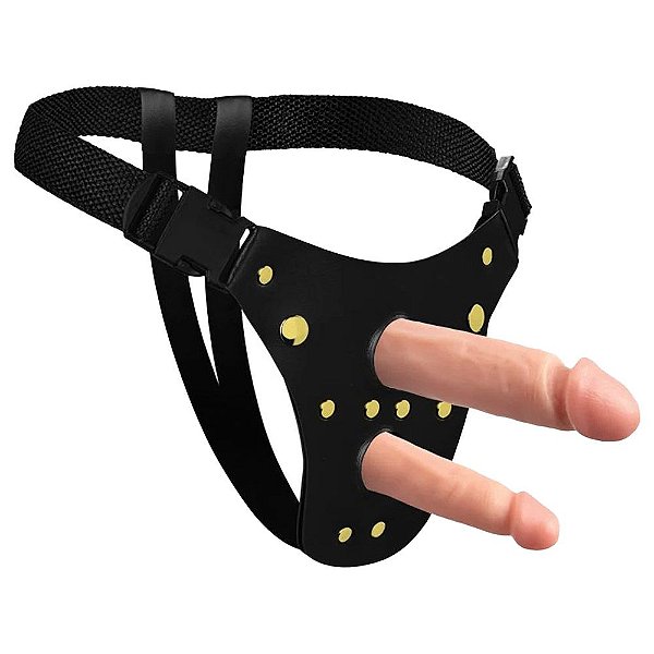 Cinta Ativa Dupla Pênis 15 X 4cm E 12,5 X 3,5cm Soulsex