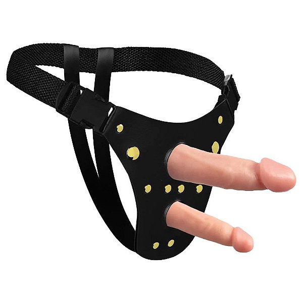 Cinta Ativa Dupla Pênis 15,5 X 4,5cm E 12,5 X 3,5cm Soulsex