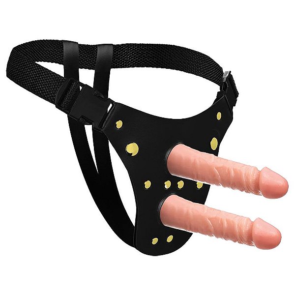 Cinta Ativa Dupla Pênis Realísticos 16 X 4cm Soulsex