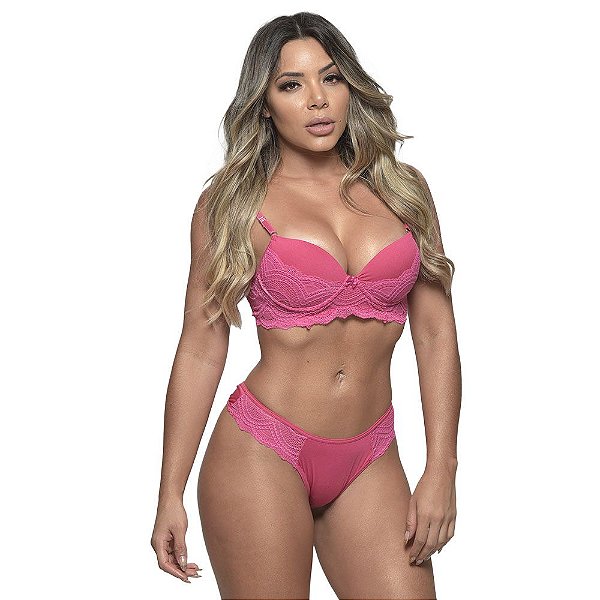 Conjunto 1/2 Taça Microfibra Base Renda Diras