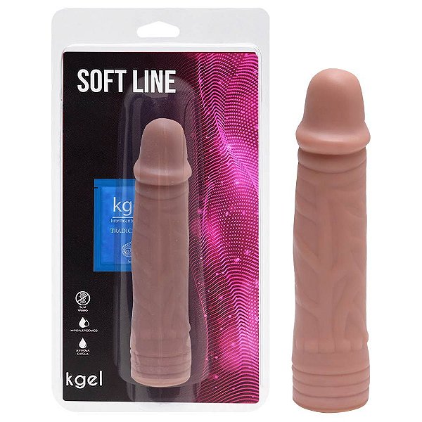 Pênis De Borracha Maciço 21 X 4,2cm Kgel