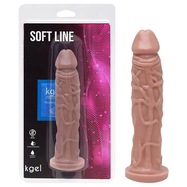 Pênis De Borracha Maciço 18,5 X 3,5cm Kgel