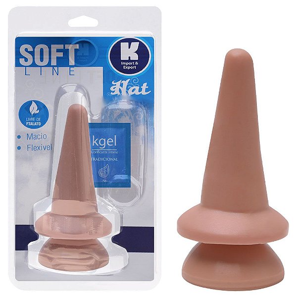 Plug Anal Maciço Com Ventosa 14cm Kgel