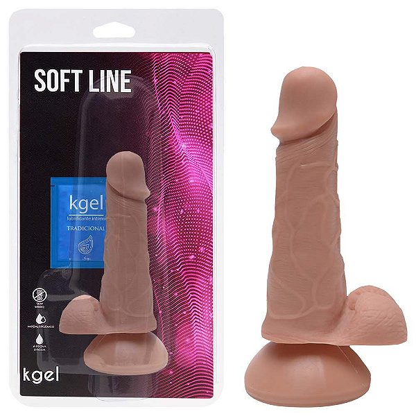 Pênis De Borracha Com Ventosa 16,5 X 3,5cm Kgel