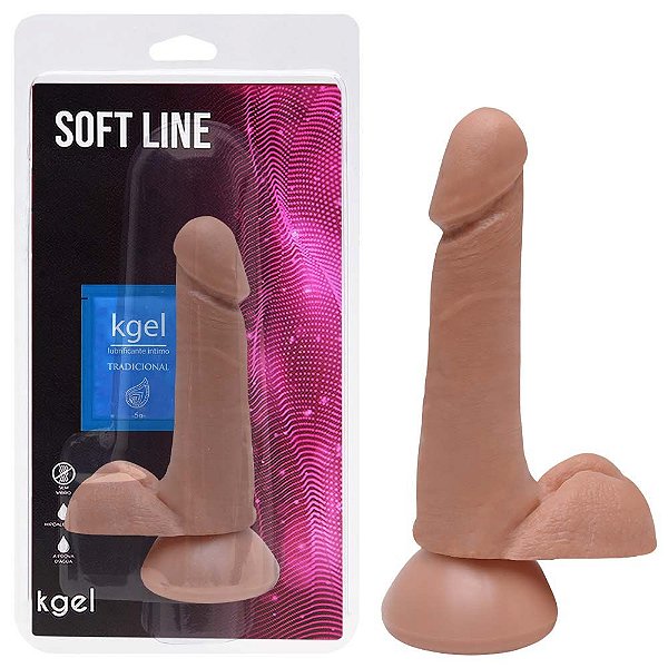 Pênis De Borracha Ventosa Escroto 17,5 X 3,8cm Kgel