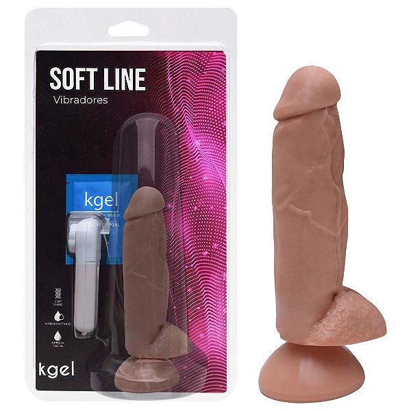 Pênis Vibrador Controle Externo 18,5 X 4,5cm Kgel