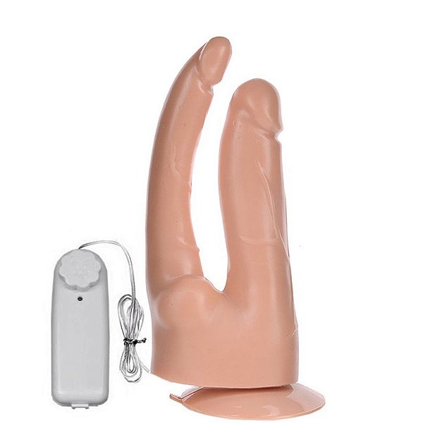 Pênis Vibrador Duplo Controle Externo 17cm Kgel