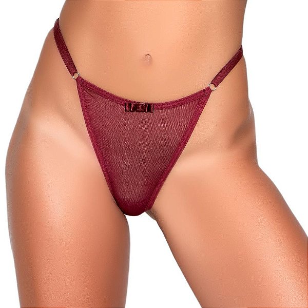 Calcinha Fio Personalizável Em Tule Yaffa