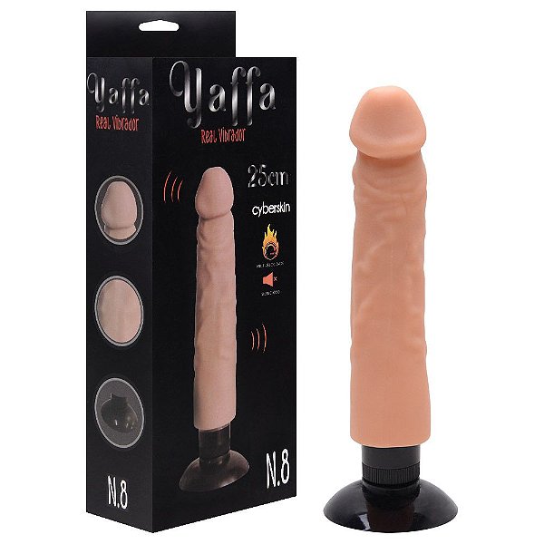 Pênis Vibrador Cyber Skyn Ventosa 25 X 3,8cm Yaffa