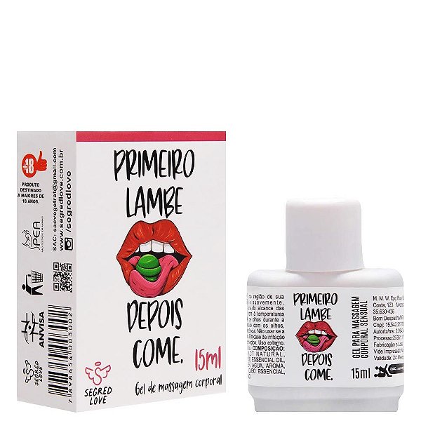 Gel Primeiro Vc Lambe Tatoo 15ml Segred Love