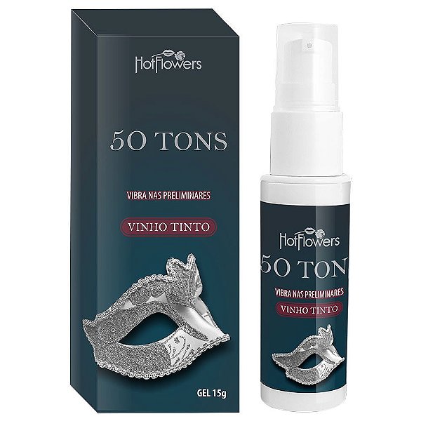 50 Tons Gel Vibrador Vinho Tinto 15g Hot Flowers