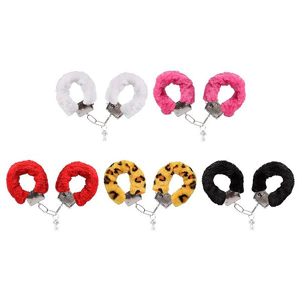 Algema Simples Metal Com Pelúcia Sensual Love