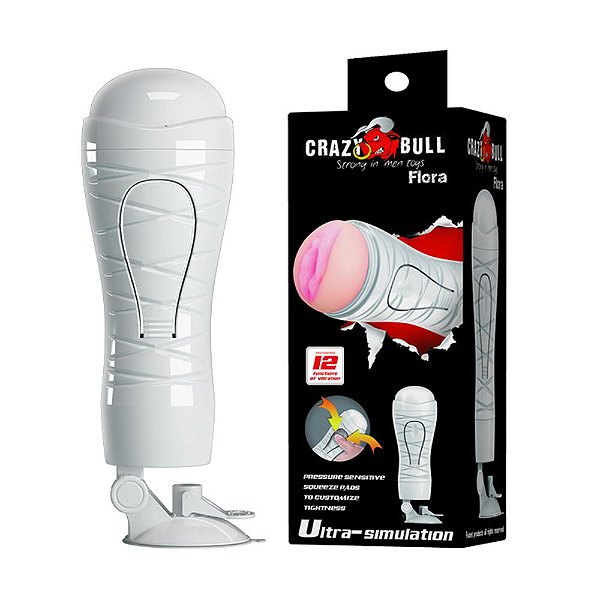 Masturbador 12 Vibrações Crazy Bull Boca Sensual Love