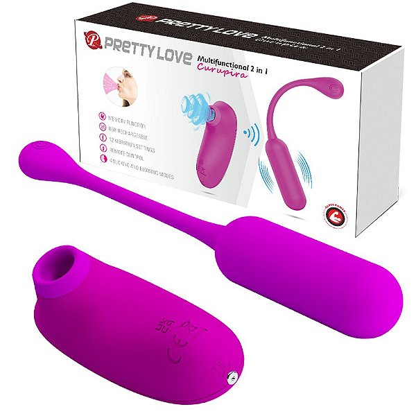 Vibrador 2 Em 1 Curupira Pulsação Pretty Love Sensual Love