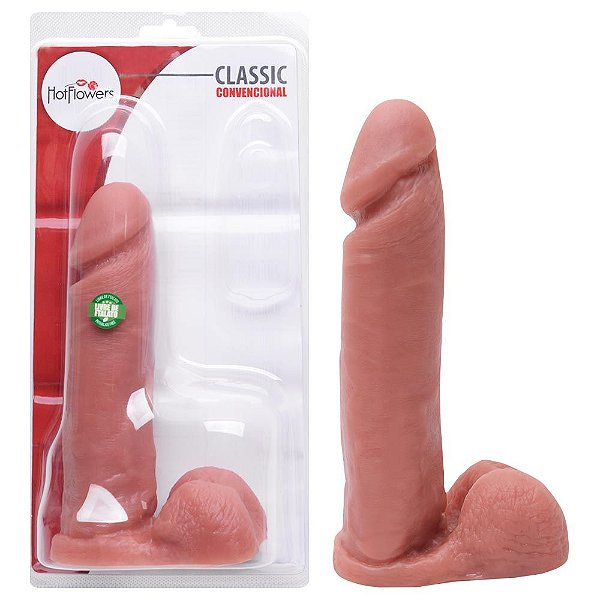 Pênis De Borracha Maciço 19,5 X 5cm Hot Flowers