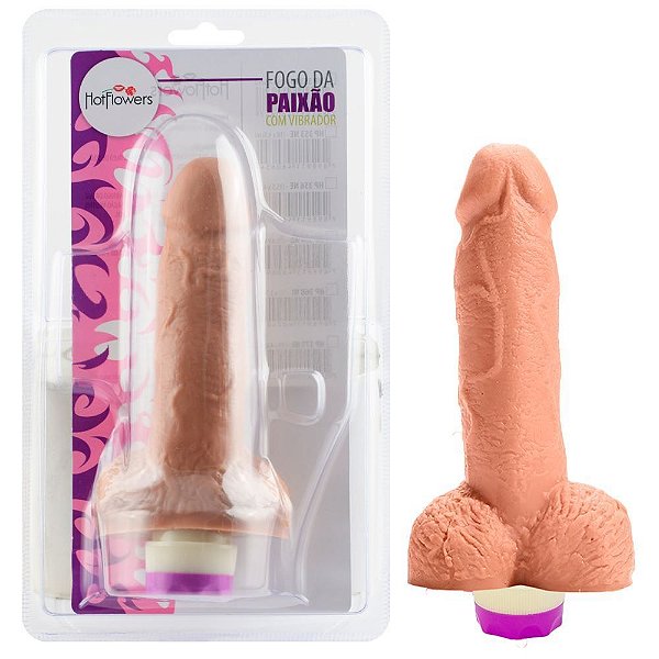 Pênis Vibrador Interno 13 X 3,7cm Hot Flowers