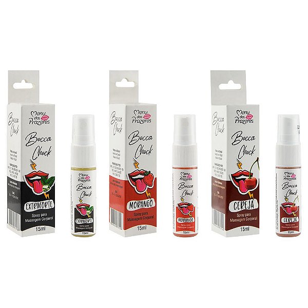 Bocca Chock Spray Excitante 15ml Menu Dos Prazeres