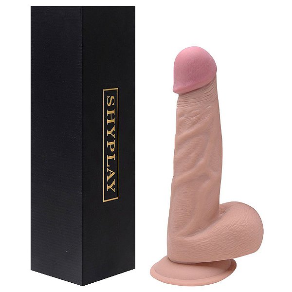Pênis Maciço Realístico Ventosa 24 X 4,5cm Shyplay Vipmix