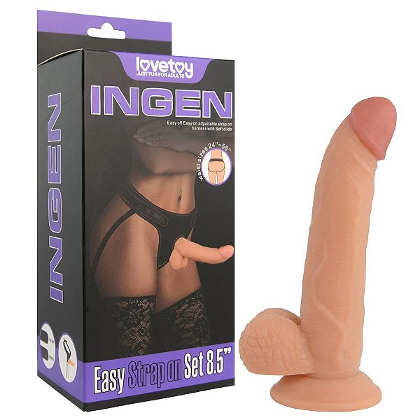 Pênis Realístico Com Cinta 21,5 X 4,5cm Ingen Vipmix