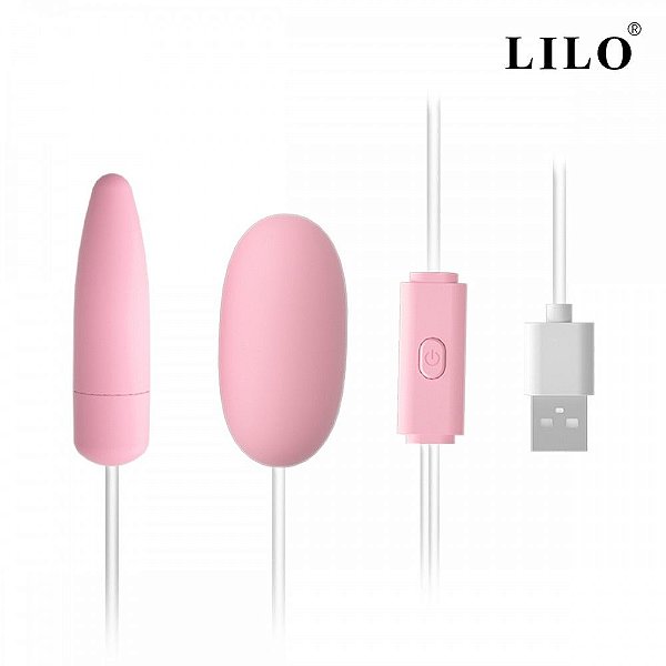 Cápsula Dupla Vibratória Usb 12 Modos Lilo Vipmix