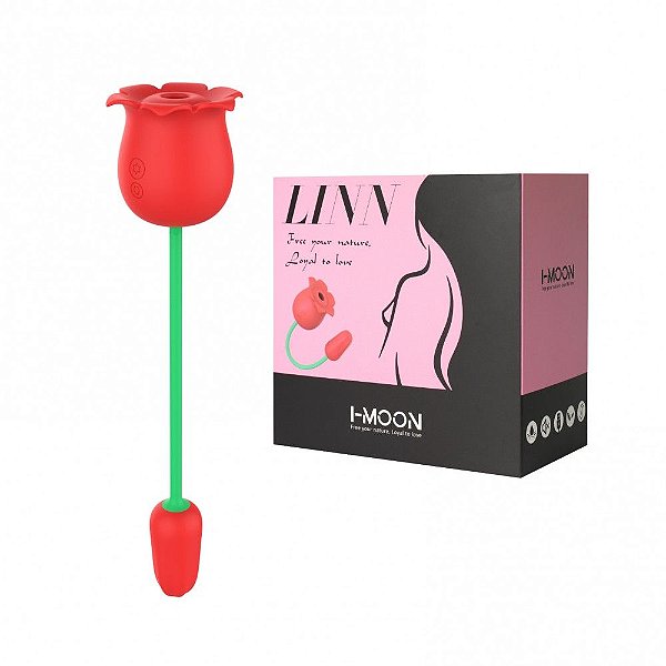 Vibrador 2 Em 1 Pulsa E Vibra Linn I-moon Vipmix
