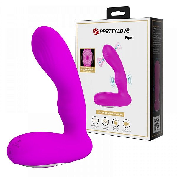 Vibrador 12 Funções Silicone Piper Pretty Love Vipmix