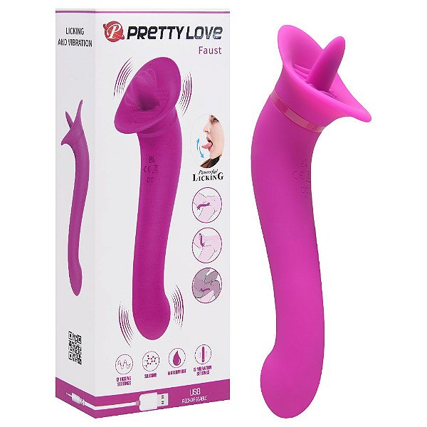 Vibrador 12 Funções Silicone Faust Pretty Love Vipmix