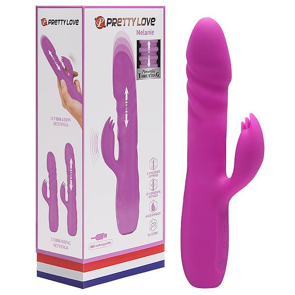 Vibrador Vai E Vem 12 Vibrações Melanie Pretty Love Vipmix