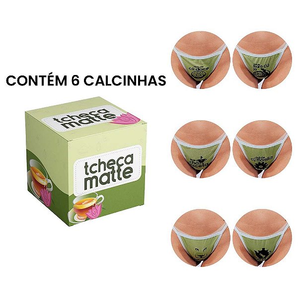 Kit Tcheca Matte 06 Calcinhas Pimenta Sexy